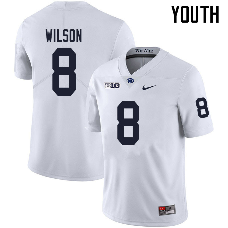 NCAA Nike Youth Penn State Nittany Lions Marquis Wilson #8 College Football Authentic White Stitched Jersey VFF0898KB